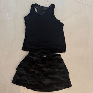 Athleta Black and Camo Skort